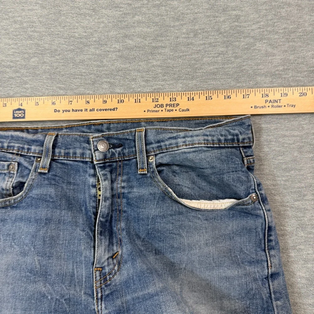 Levi's‎ 502 Pants Men 32x32 Blue Straight Fit Taper Stretch Cotton Chino Jeans
